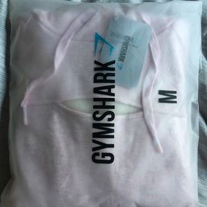 Gymshark Raw Edge Cropped Hoodie (chalk pink)